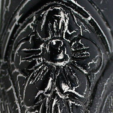 49 Black crackle on silver