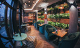 Chairs, pouffes and armchairs in the restaurant Cafe De Vino